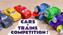 Disney Pixar Cars 3 Lightning McQueen and Friends versus Thomas and Friends in this Funlings Race Challenge Family Friendly Full Episode English Toy Story fro Kids from Kid Friendly Family Channel Toy Trains 4U