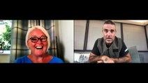 The moment when Robbie Williams surprise Zoom called Kay Lovelady, 48, from Leyland, Lancashire