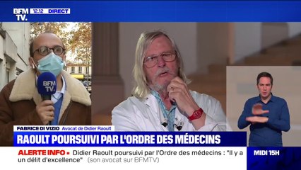 Pr Raout poursuivi par l'Ordre des médecins: "Il ne sera pas radié et même pas condamné", assure son avocat Me Fabrice Di Vizio