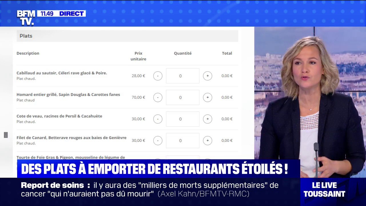 Des plats à emporter de restaurants étoilés moins chers