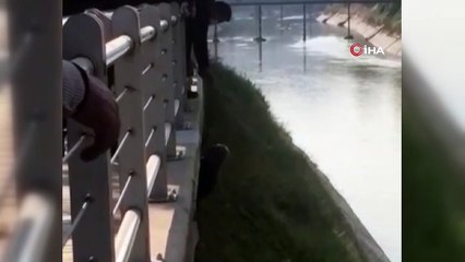 Asi Nehri'ne düşen alkollü adamı itfaiye kurtardı