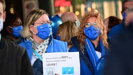 Coronavirus: protestation du personnel soignant du CHIREC