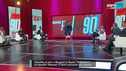 Papelón al aire a Ruggeri lo llamó Stoichkov  lo atendió Marina y salió corriendo del estudio
