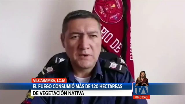 Grave incendio se registró en la provincia de Loja