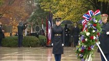 Trump and Melania Trump spotted National Veterans Day Observance Arlington