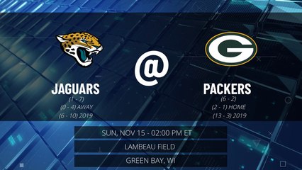 Jaguars @ Packers Game Preview for SUN, NOV 15 - 02:00 PM ET EST