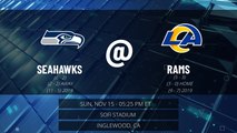 Seahawks @ Rams Game Preview for SUN, NOV 15 - 05:25 PM ET EST
