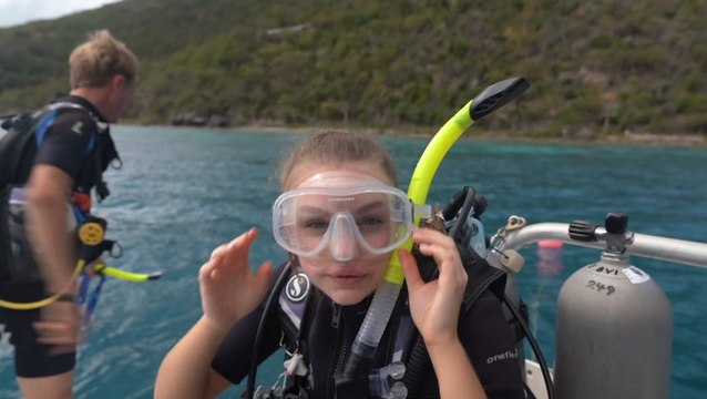Olivia Brower Goes Scuba Diving in the British Virgin Islands