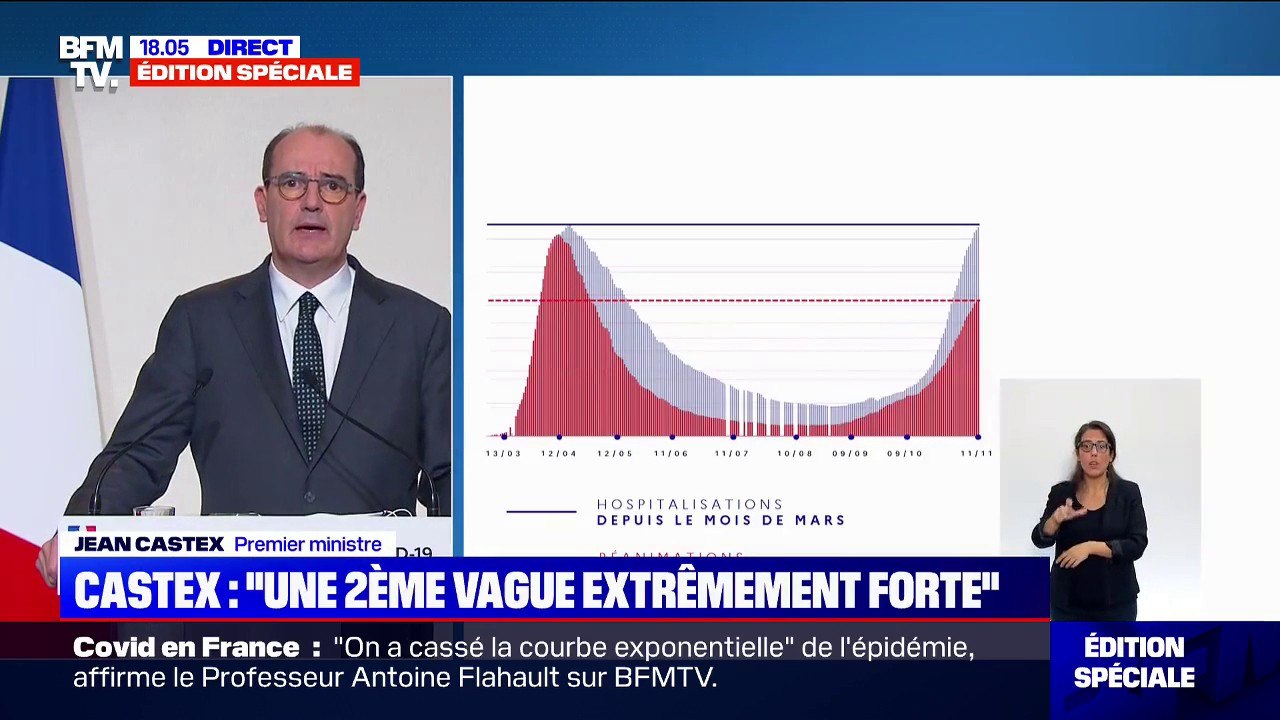 Jean Castex: "Nous avons dépassé en nombre d'hospitalisations le pic du mois d'avril"