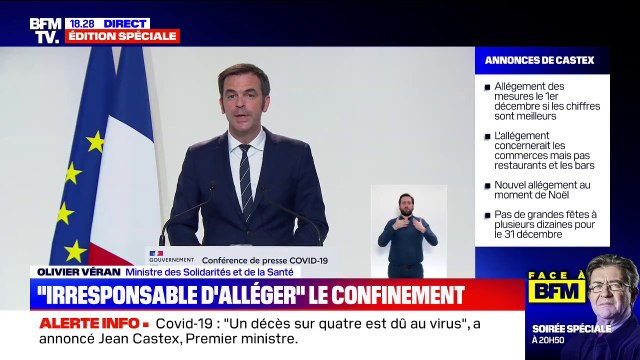 Olivier Véran: Sur la semaine qui s'est écoulée, 160.000 tests antigéniques ont été faits auprès de soignants