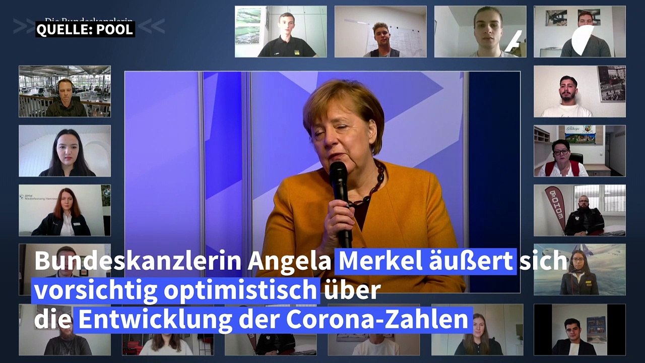 Merkel sieht entwicklung der corona-zahlen vorsichtig optimistisch