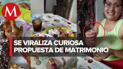 Pide matrimonio y pone anillo en patita de pollo