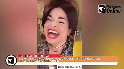 La mujer con la boca más grande del mundo gana 15 mil dólares por video