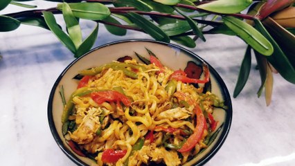 Shredded baked chicken noodle