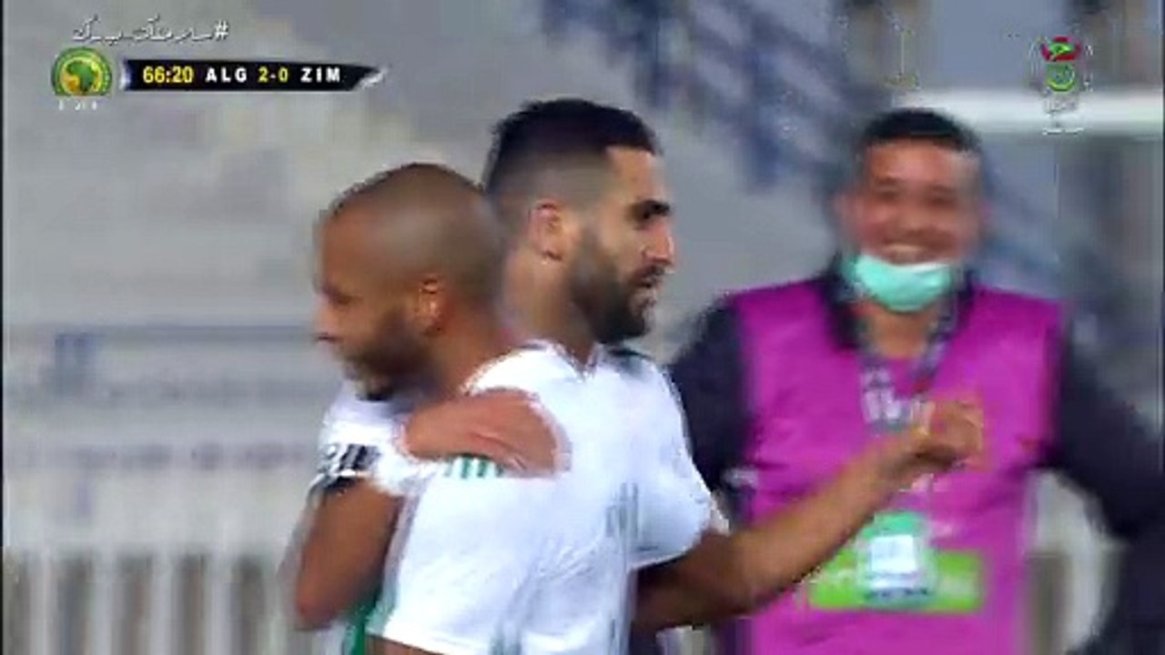 هدف رياض محرز ضد زيمبابوي