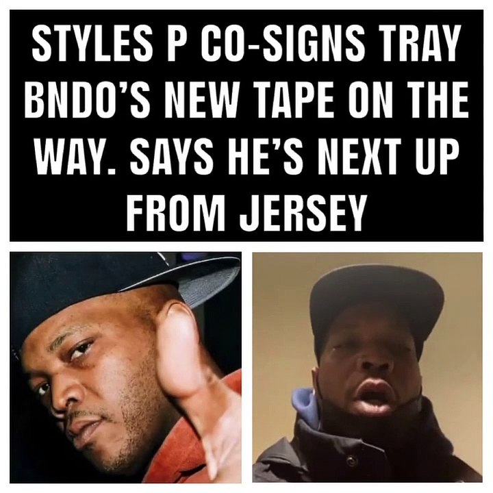 Tray Bndo releases mixape cover art and receives major co-sign from Styles P, who says he's next up from Jersey