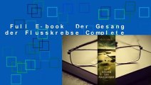 Full E-book  Der Gesang der Flusskrebse Complete