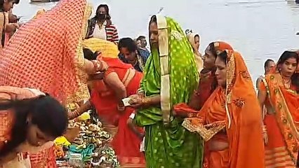 Amazing view of Chhath Puja and Sunset in Gwarighat