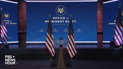 President-elect Joe Biden gives remarks after meeting with governors