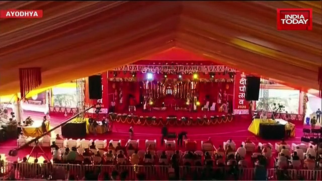 Ayodhya Deepotsav: Yogi Adityanath offers prayers at Ram Mandir site