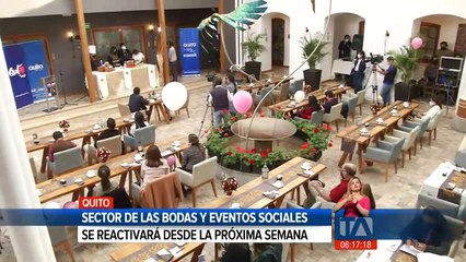 Sector de las bodas y eventos sociales se reactivará desde la próxima semana