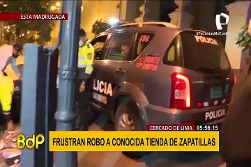 Frustran robo a conocida tienda de zapatillas en el Cercado de Lima