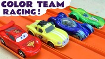Hot Wheels Learn Colors Team Racing Full Episodes with Disney Pixar Cars 3 Lightning McQueen and the Funny Funlings Race in these Toy Story Family Friendly English Race Challenges for Kids from a Kid Friendly Family Channel