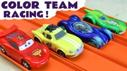 Hot Wheels Learn Colors Team Racing Full Episodes with Disney Pixar Cars 3 Lightning McQueen and the Funny Funlings Race in these Toy Story Family Friendly English Race Challenges for Kids from a Kid Friendly Family Channel