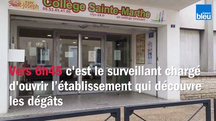 Le collège Sainte-Marthe à Périgueux victime d'un incendie criminel