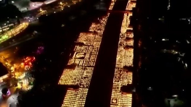 Deepotsav in Ayodhya: Watch as Saryu river dazzles with 5.51 lakh diyas