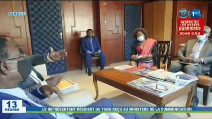 RTG / Le ministre de la communication reçoit le représentant résident IAI Togo
