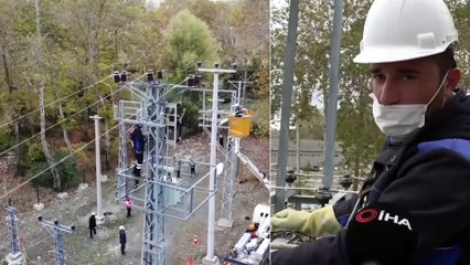 Enerji Kahramanlarının Metrelerce Yüksekte Zorlu Görevi