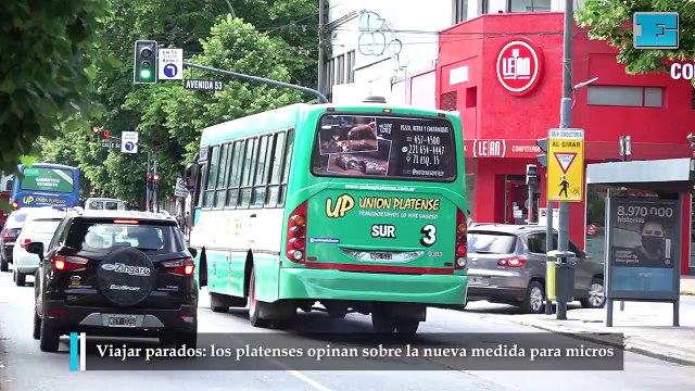 Viajar parados los platenses opinan sobre la nueva medida para micros