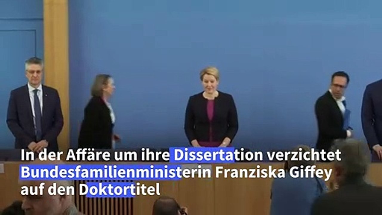 Giffey verzichtet auf ihren Doktortitel