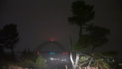 Winds howl through bridge