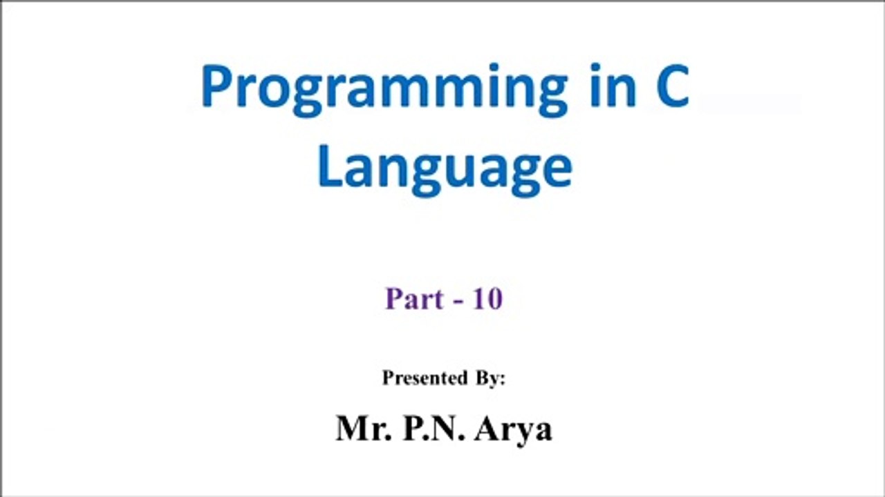 C Programming Language Part 10 in Hindi | Pointers in c language | Address of operator | PremnArya | PN Arya | Prem Sir