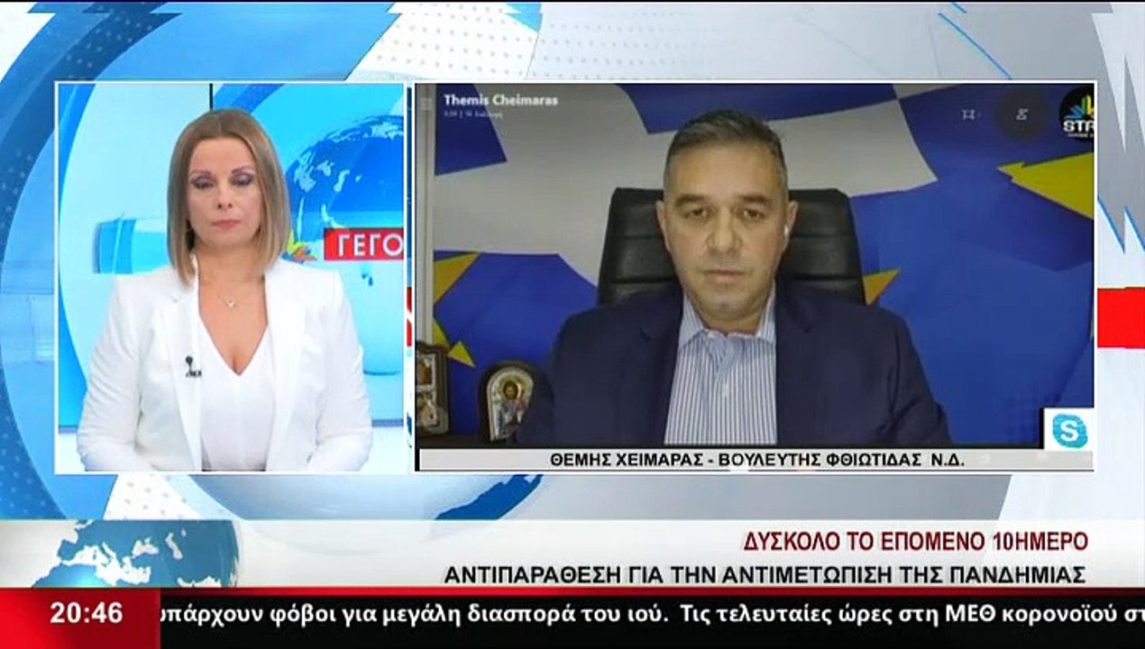 Ο Βουλευτής Ν.Δ. Φθιώτιδας, Θ. Χειμάρας, στο St...