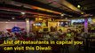 Restaurants Offering Stunning Diwali Dining Experience - List of restaurants in capital you can visit this Diwali