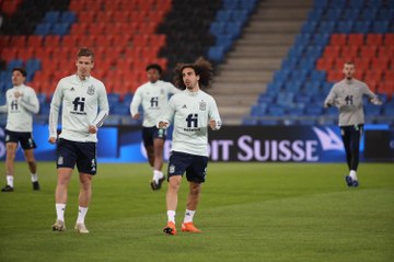 Entrenamiento de la Selección española en el estadio St. Jakob-Park de Basilea
