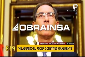 Merino a medios colombianos: "Proceso electoral estaría en duda con Vizcarra"
