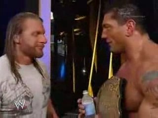 Triple H meet Batista at Unforgiven 2007