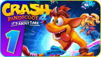 Crash Bandicoot 4: It's About Time Walkthrough Part 1 (PS4) N. Sanity Island, Present