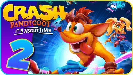 Crash Bandicoot 4: It's About Time Walkthrough Part 2 (PS4) Hazardous Wastes, 2084