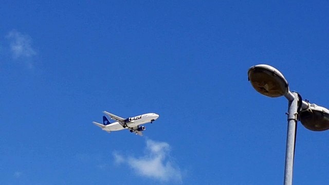 [SBFZ Spotting]Boeing 737-400 PR-AJZ na aproximação final antes de pousar em Fortaleza vindo de Campinas