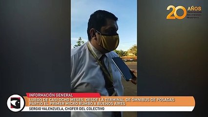 Luego de casi ocho meses, desde la Terminal de Ómnibus de Posadas partió el primer micro rumbo a Buenos Aires