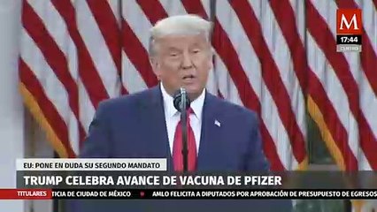 Trump afirma que garantizará la distribución de la vacuna contra covid-19 de Pfizer en EU