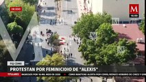 Manifestación por feminicidio de Alexis termina en enfrentamientos