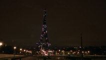 Live - Eiffel Tower lights up to commemorate Bataclan attack