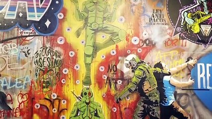 Museo abre para exhibir arte callejero del "estallido social" en Chile