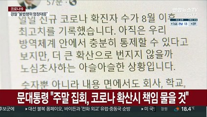 문대통령 "주말집회 재고돼야…코로나 확산시 책임 물을 것"
